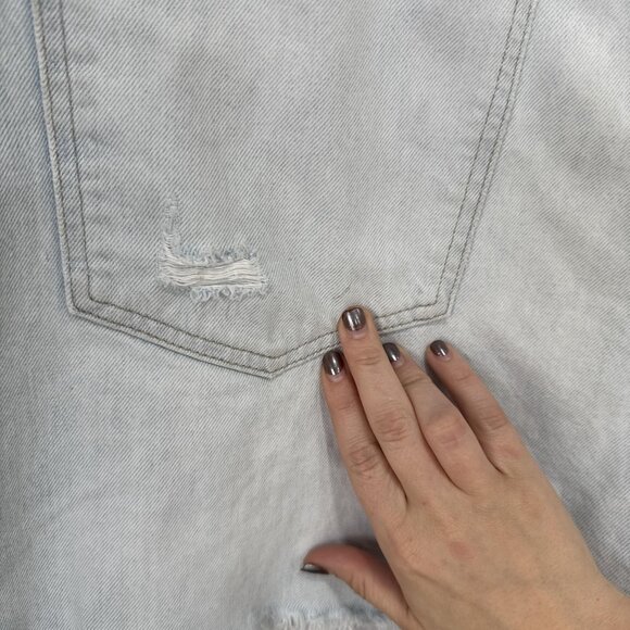 Madewell Shorts Womens 33 The '90s Jean Short Distressed Raw Hem Denim DM7938 - Picture 11 of 12